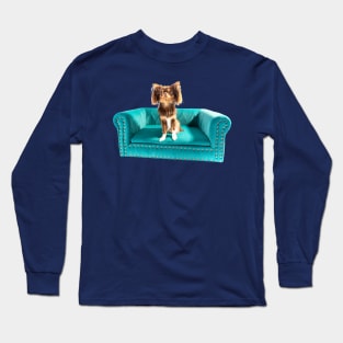 Eva The Chihuahua On Her Special Settee Long Sleeve T-Shirt